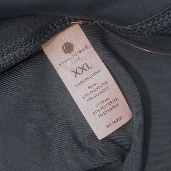 Yogalicious Lux Pacific Teal Athletic Full Zip Long Sleeve Jacket Women’s XXL - Picture 8 of 10